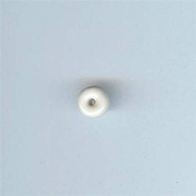 Asian Blue and White Bead - White rondelle, 11mm