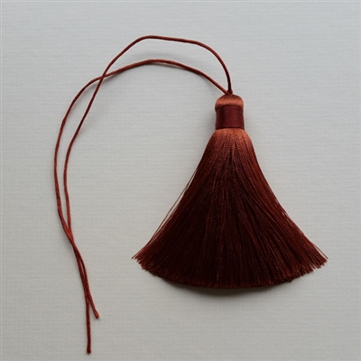 Photo of Pure Silk Terra Cotta Brown Tassel