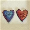 Photo of Individual Raku Heart Pendant Beads