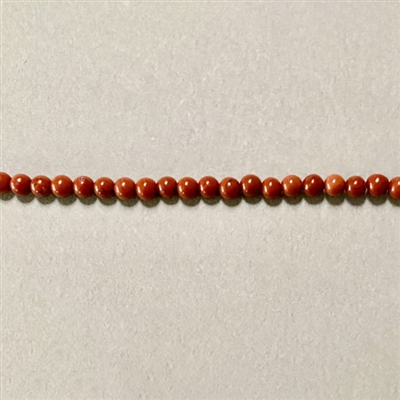 Round red jasper beads - 4mm