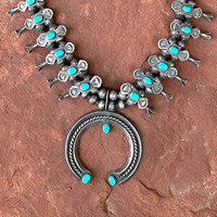 Photo of Navajo Squash Blossom Necklace #2, Circa 1975