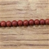 Photo of 4mm Red Jasper beads - matte finish