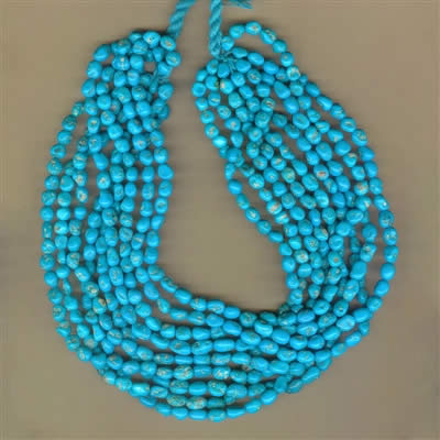 Sleeping Beauty Turquoise Nuggets 8-9mm