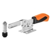 557348 Horizontal acting toggle clamp. Size 4, orange