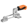 557406 Hook type toggle clamp horizontal. Size 3, orange