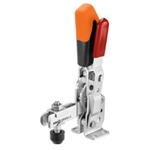 557417 Vertical toggle clamp with safety latch. Size 2, orange.