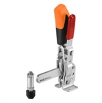 557426 Vertical toggle clamp with safety latch. Size 3 orange.