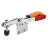 557429 Horizontal toggle clamp with safety latch. Size 3 orange.