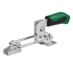 557563 Hook type toggle clamp horizontal. Size 2, green