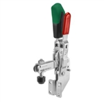 557575 Vertical toggle clamp with safety latch. Size 2, green.