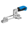 557718 Hook type toggle clamp horizontal. Size 2, blue