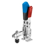 557724 Vertical toggle clamp with safety latch. Size 2, blue.