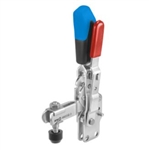 557735 Vertical toggle clamp with safety latch. Size 2, blue.