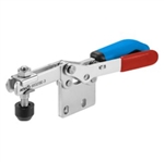 557749 Horizontal toggle clamp with safety latch. Size 3, blue.