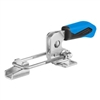 557769 Hook type toggle clamp horizontal. Size 4, blue.