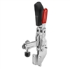 558149 Vertical toggle clamp with safety latch. Size 2, black.