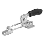 558181 Hook type toggle clamp horizontal with safety latch. Size 4, black.