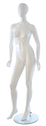 Female Mannequins: Arms Bent, Waist Turned, Leg Forward, Oval Head