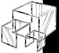 3,5,7 in. Set of 3 Acrylic Display Risers