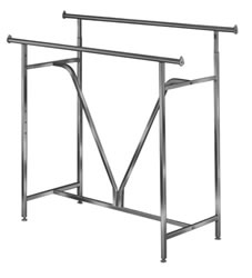 1.25 in. Round Tube V-Support Hangrail Clothing Racks