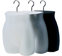 Ladies Hip Black Half Body Forms - Pkg of 12