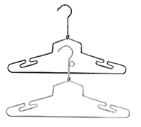 16" Steel Lingerie Hanger w/ Regular Hook