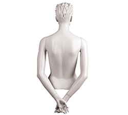 Female Mannequin Arms: Hands Behind Back, White