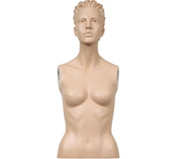 Female Mannequin Bust: Size 4, Fleshtone