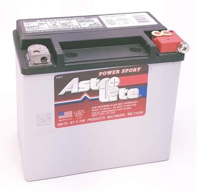 AstroLite ETX16L Maintenance Free Motorcycle Battery