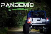 Pandemic LED Tail Light Conversion KIT - FLUSH MOUNT 4" ROUND W/ RED LENSE - For Jeep Wrangler JK 2007-2018 2 & 4 Door