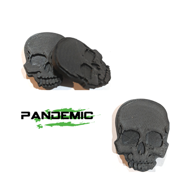 Pandemic Jeep JK Tailgate Plugs -SKULL - Pair