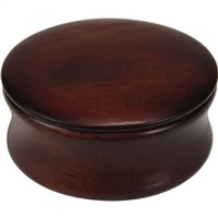 Dark Wood Shave Bowl with Lid