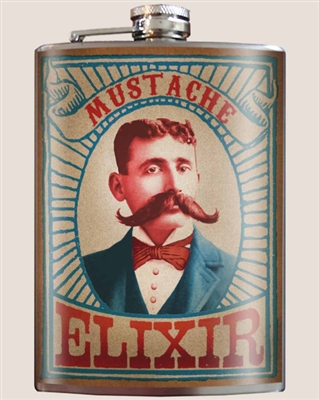 Mustache Elixir Flask by Trixie and Milo