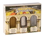 Holy land Gift Pack - Gathsemane - Jordan River Water , Jerusalem's Stones and Galilee Olive Oil