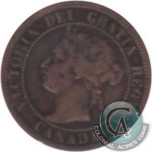1892 Obv. 2 Canada 1-cent F-VF (F-15) $