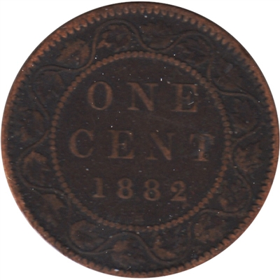 1882H Obv. 2 Canada 1-cent VG-F (VG-10)