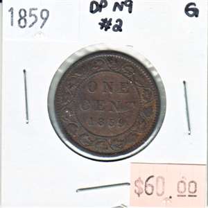1859 DP #2 Canada 1-cent Good (G-4) $