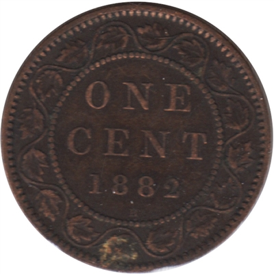 1882H Obv. 1a Canada 1-cent F-VF (F-15)