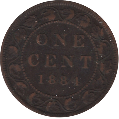 1884 Obv. 2 Canada 1-cent Very Fine (VF-20)