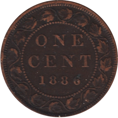 1886 Obv. 2 Canada 1-cent VF-EF (VF-30)