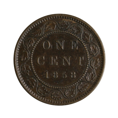 1858 Canada 1-cent Extra Fine (EF-40) $