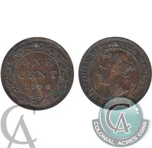 1894 Large 4 Canada 1-cent VF-EF (VF-30) $