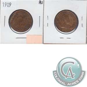 1909 Canada 1-cent Almost Uncirculated (AU-50)