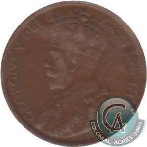 1920 Large Canada 1-cent Very Fine (VF-20)