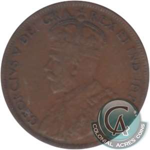 1920 Large Canada 1-cent Fine (F-12)