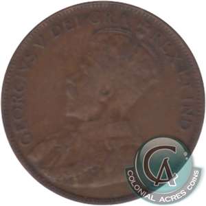 1920 Large Canada 1-cent F-VF (F-15)