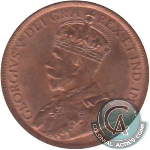 1918 Canada 1-cent Brilliant Uncirculated (MS-63) $