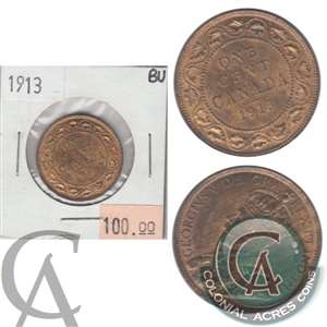 1913 Canada 1-cent Brilliant Uncirculated (MS-63) $