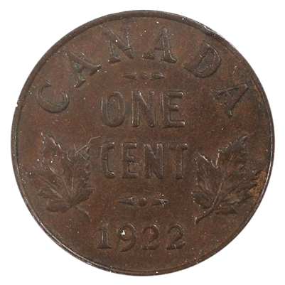 1922 Canada 1-cent VF-EF (VF-30) $