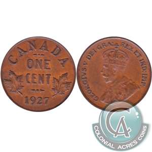 1927 Canada 1-cent EF-AU (EF-45)